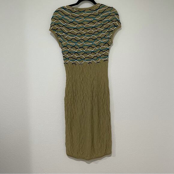 Vintage Coogi Sweater Dress Green Midi Womens Size Small Short Sleeve - Picture 3 of 5